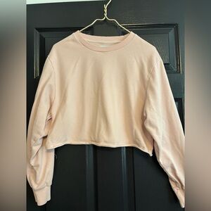 Blush Pink Cropped Sweatshirt